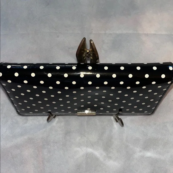 KATE SPADE NEW YORK TWO TONE POLCA-DOT ZIP AROUND WALLET - Picture 9 of 9